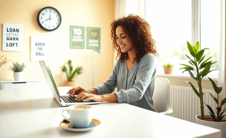 A person applying for a quick loan online with a laptop.