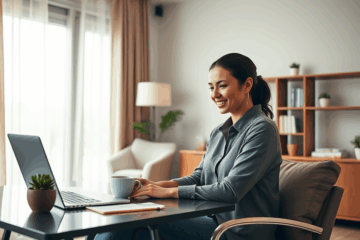 A person applying for reliable online loans from home.