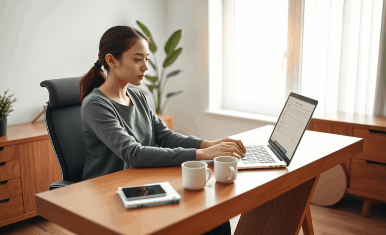 A person using a laptop to request a loan online quickly.